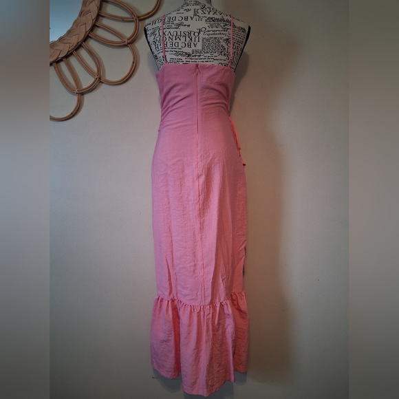 Cinq à Sept Neena Ruffle Midi Dress Flamingo Pink Size 0 - Picture 8 of 15